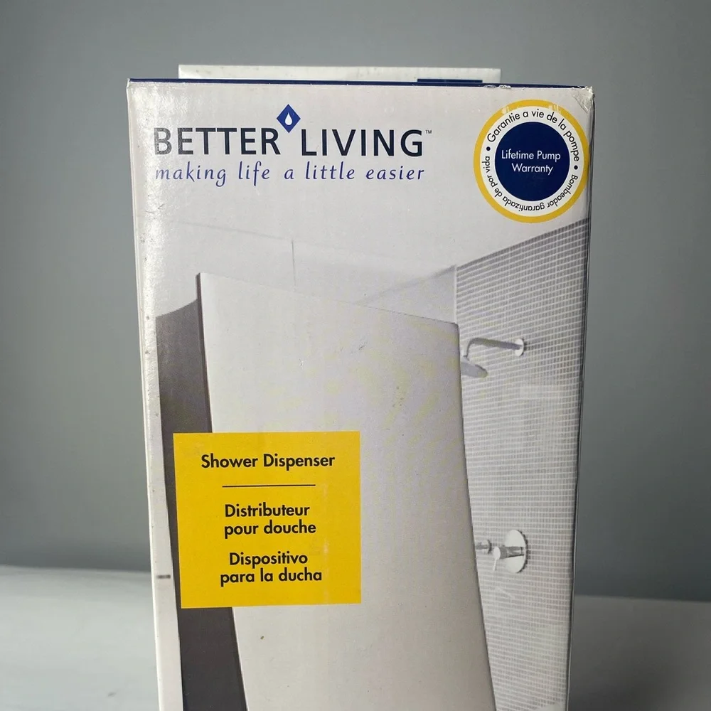 Better Living Wave Dispenser soap & shampoo Satin Nickel finish new